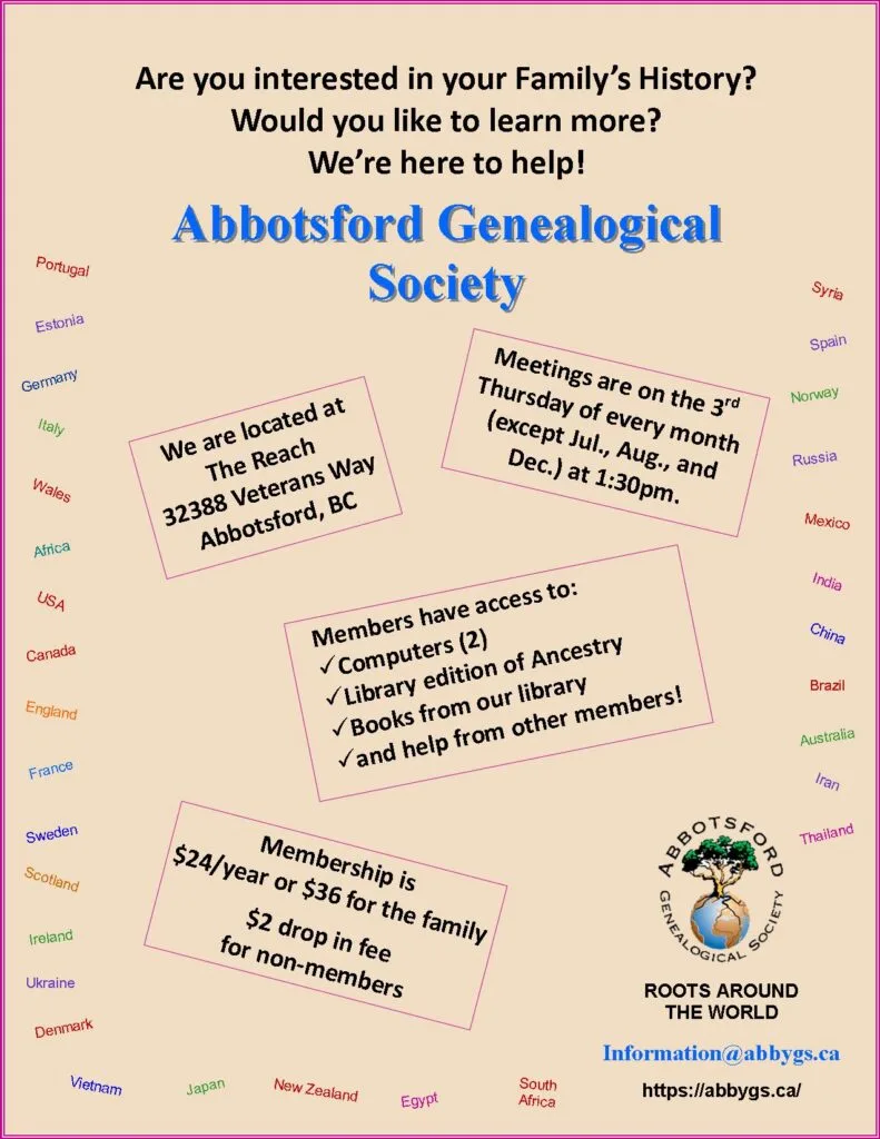 Abbotsford Genealogical Society logo